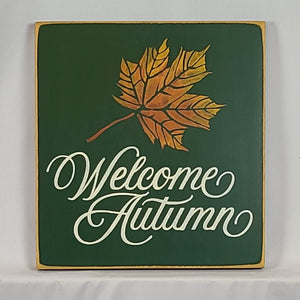 Welcome Autumn Wooden Sign