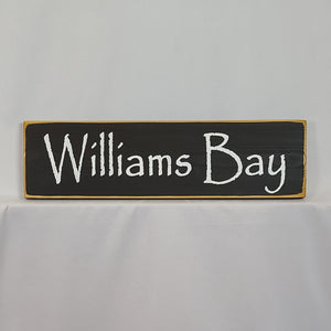 Williams Bay City and Lake Sign