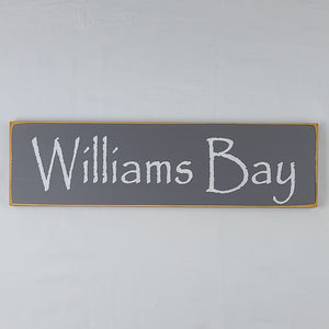 Williams Bay City and Lake Sign