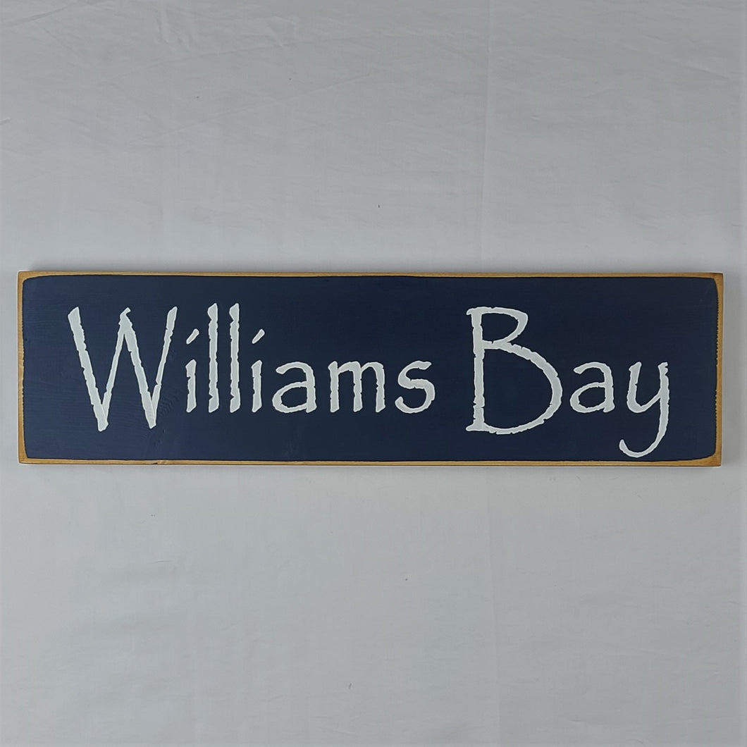 Williams Bay City and Lake Sign